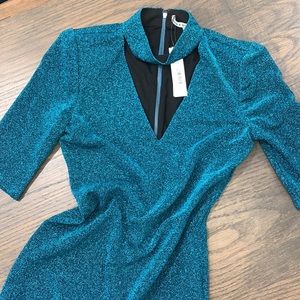 Alice + Olivia teal dress size 6 / small brand new with tags